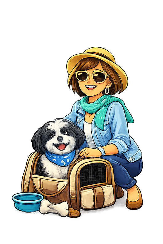 Aunt Tia with her dog